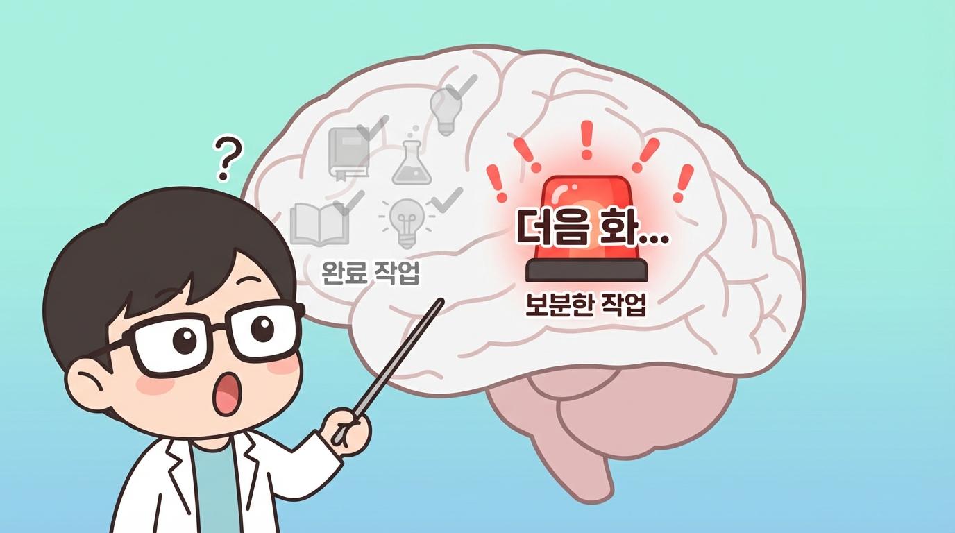 자이가르닉 효과의 뇌 도식