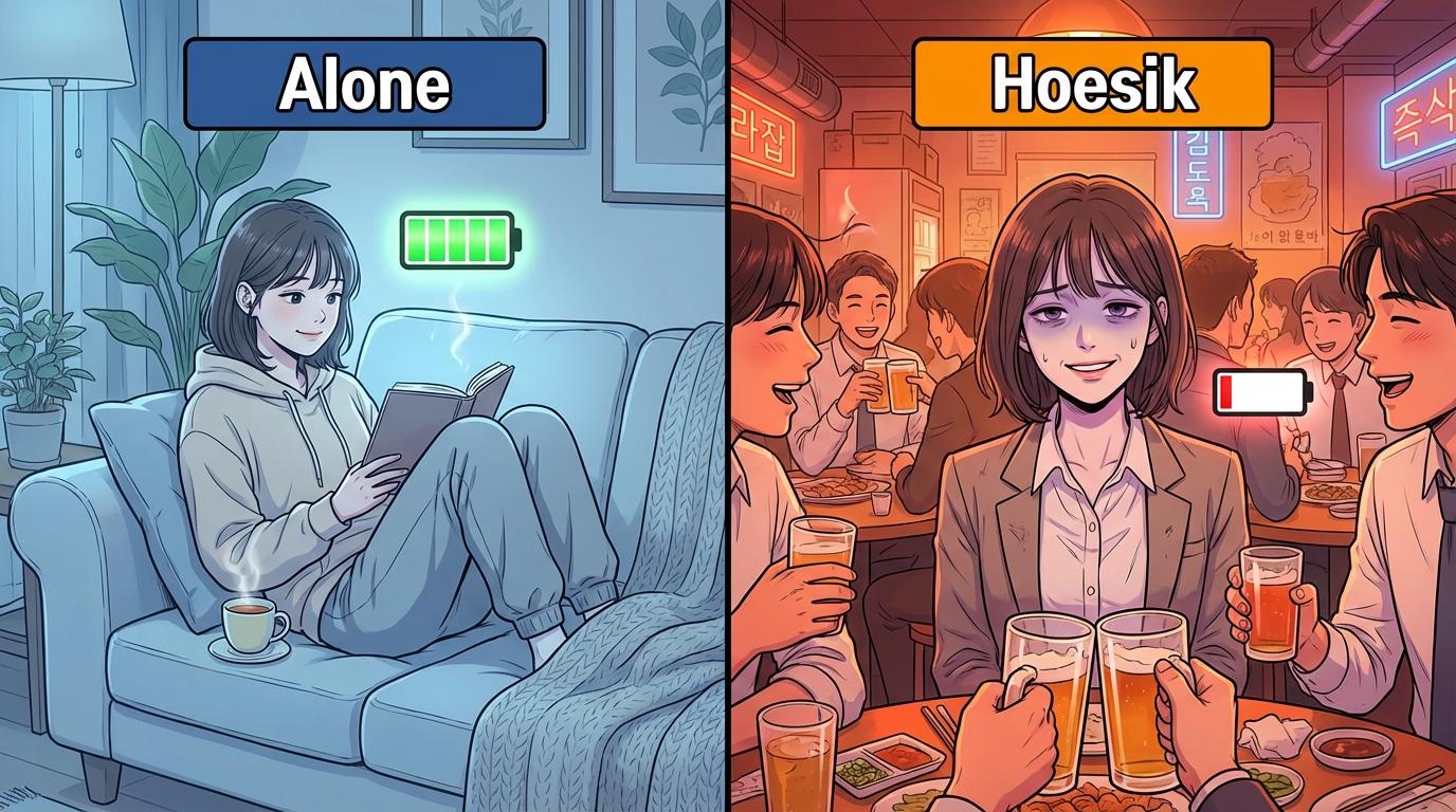 Introvert at home vs dinner comparison